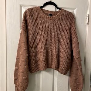 Moon & Madison crew neck-drop shoulder chunky knit oversized sweater size Med